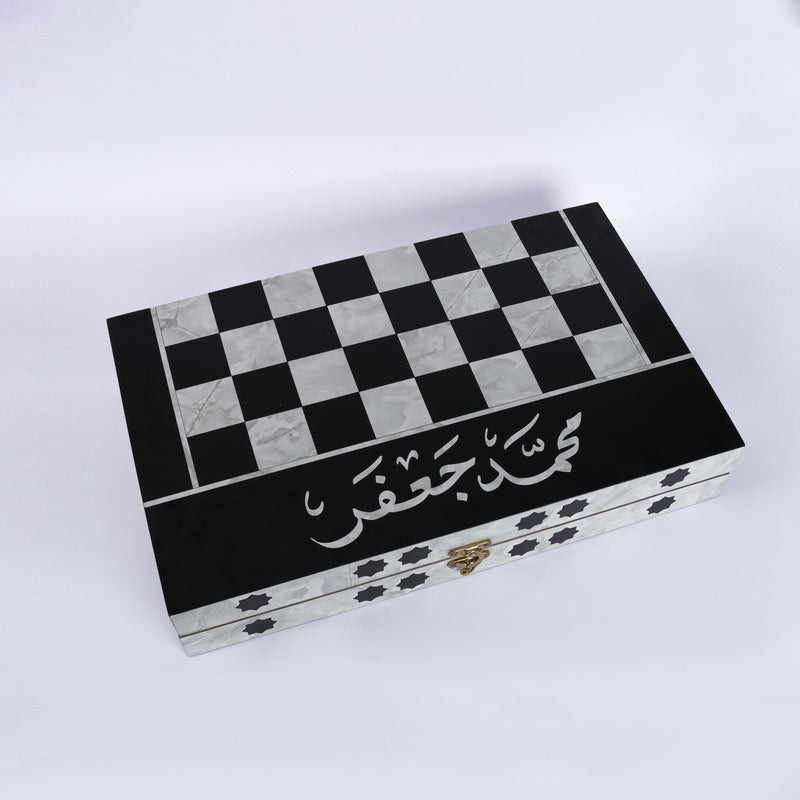 Backgammon Board Double Sided - Marble