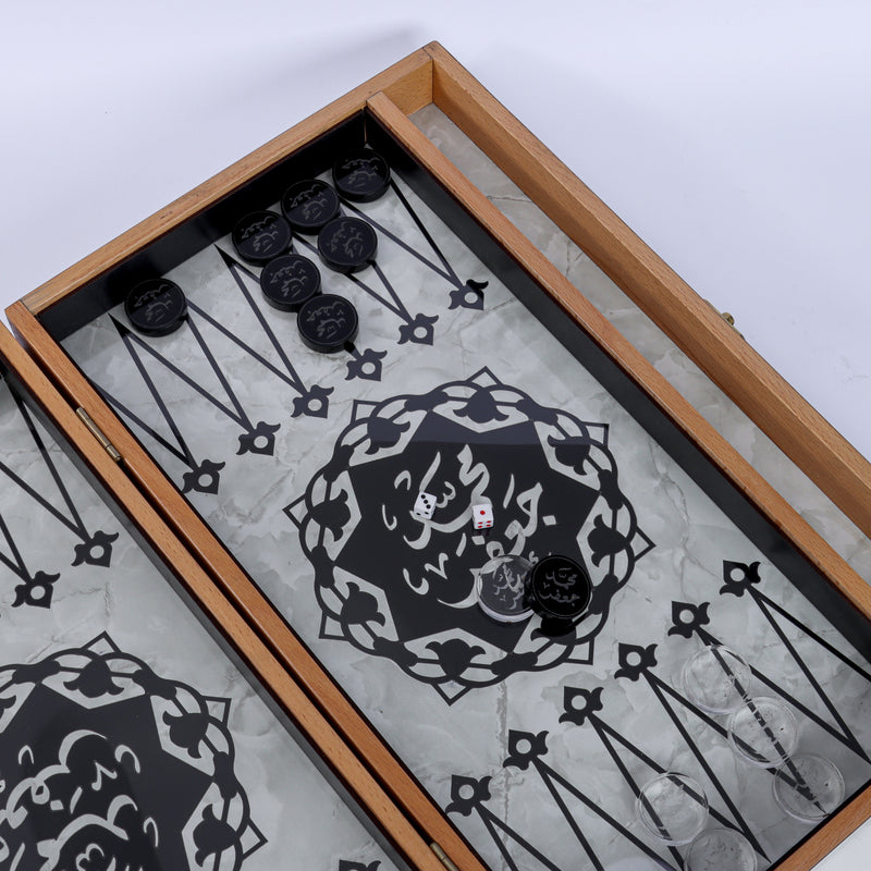 Backgammon Board Double Sided - Marble